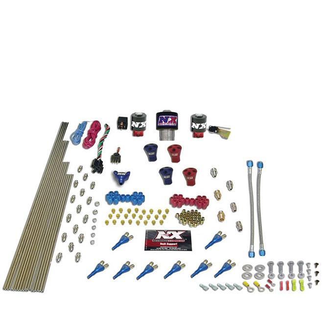 Nitrous Express Shark Dual Stg/Gas/Rails 16 Nzls (200-1200Hp) Less Bottle - 90208-00