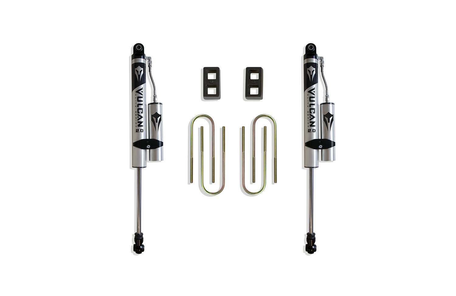 MaxTrac 2" REAR LIFT BOX KIT W/ VULCAN SERIES RESERVOIR SHOCKS (2002-2008 RAM 1500) - 902120VR
