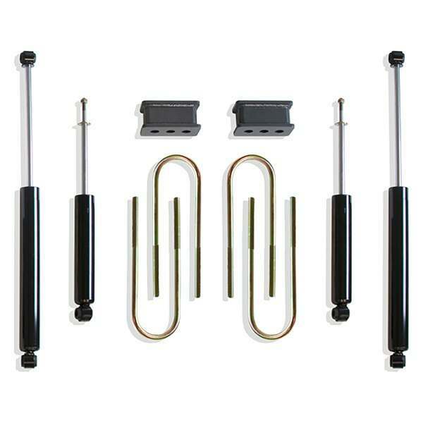 MaxTrac 2.5" Blocks / 4.125" U-Bolts, (4) Maxtrac Shocks - 902225L