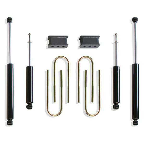 MaxTrac 2.5" Blocks / 3.625" U-Bolts, (4) Maxtrac Shocks - 902225S