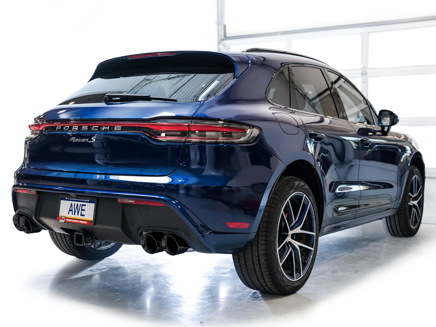 AWE Touring Edition Exhaust for '22+ Porsche Macan 2.9TT - Diamond Black Tips - 3015-43952