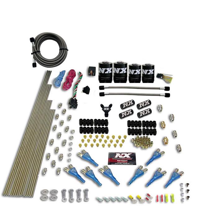 Nitrous Express 8 Cyl Shark Direct Port, 4 Solenoids, Without Bottle (200-600Hp Jetting) - 90506-00