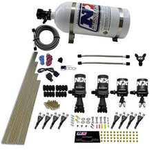 Nitrous Express 8 Cyl Shark Direct Port, 4 Solenoids, With 10Lb Bottle (200-600Hp Jetting) - 90506-10