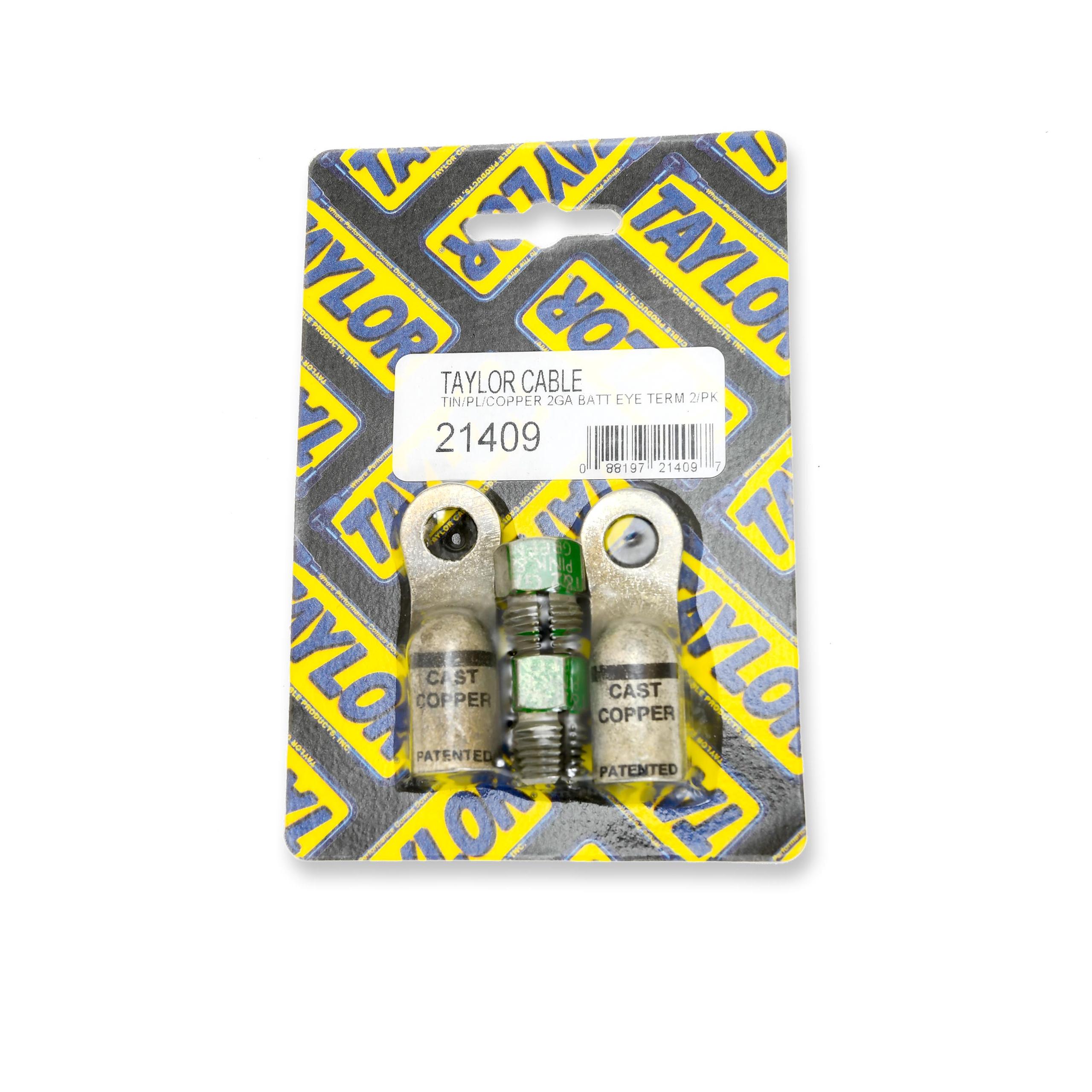 TAYLOR CABLE Brass 2ga Battery Eyelet Term - 21409