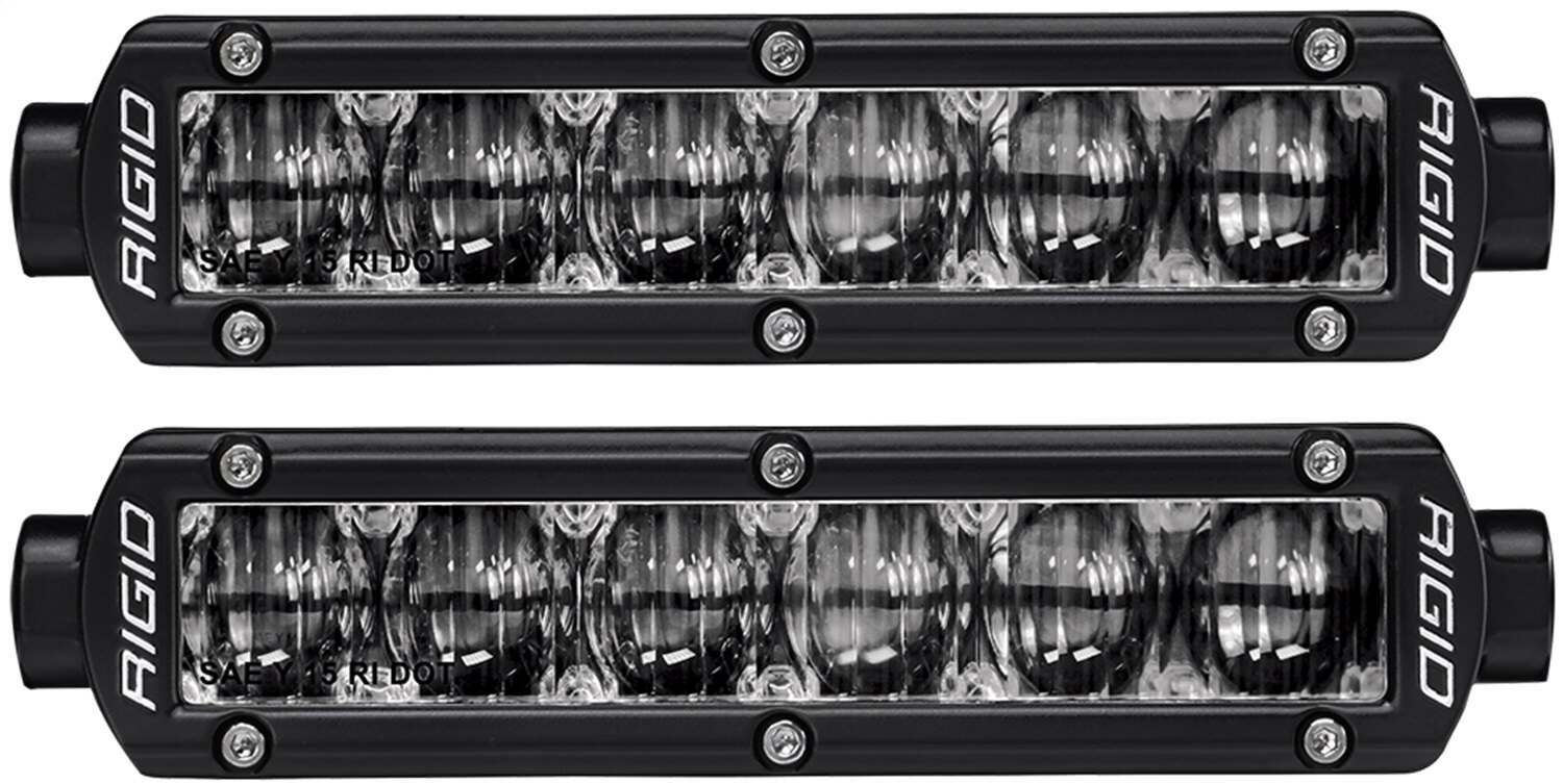 RIGID Industries Rigid Sr-Series Dot/Sae J583 6 Inch White Led Fog Light, Pair - 906703