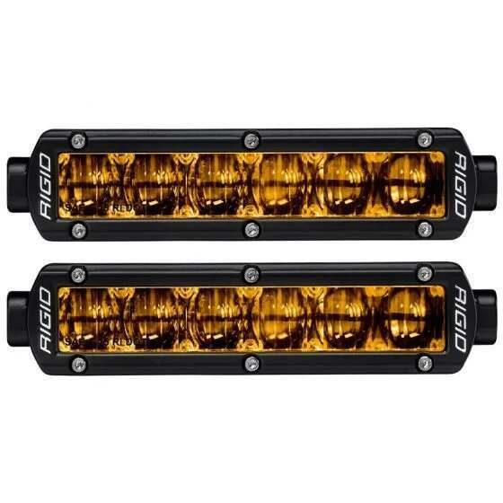 RIGID Industries Rigid Sr-Series Dot/Sae J583 6 Inch Selective Yellow Led Fog Light, Pair - 906704