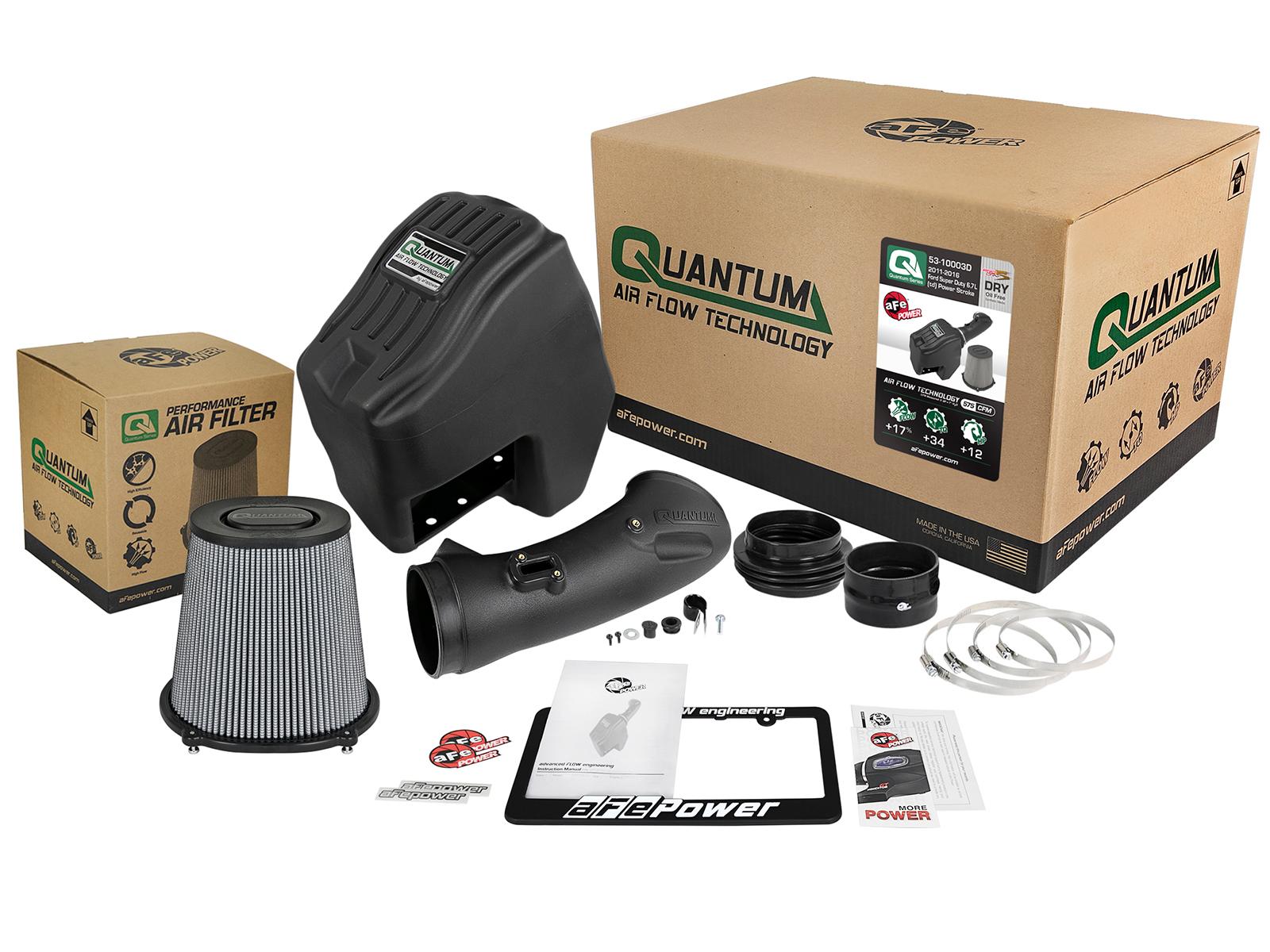 AFE QUANTUM Cold Air Intake System w/ Pro DRY S Media (2011-2016 F-250 Super Duty, F-350 Super Duty, F-450 Super Duty, F-550 Super Duty) - 53-10003D