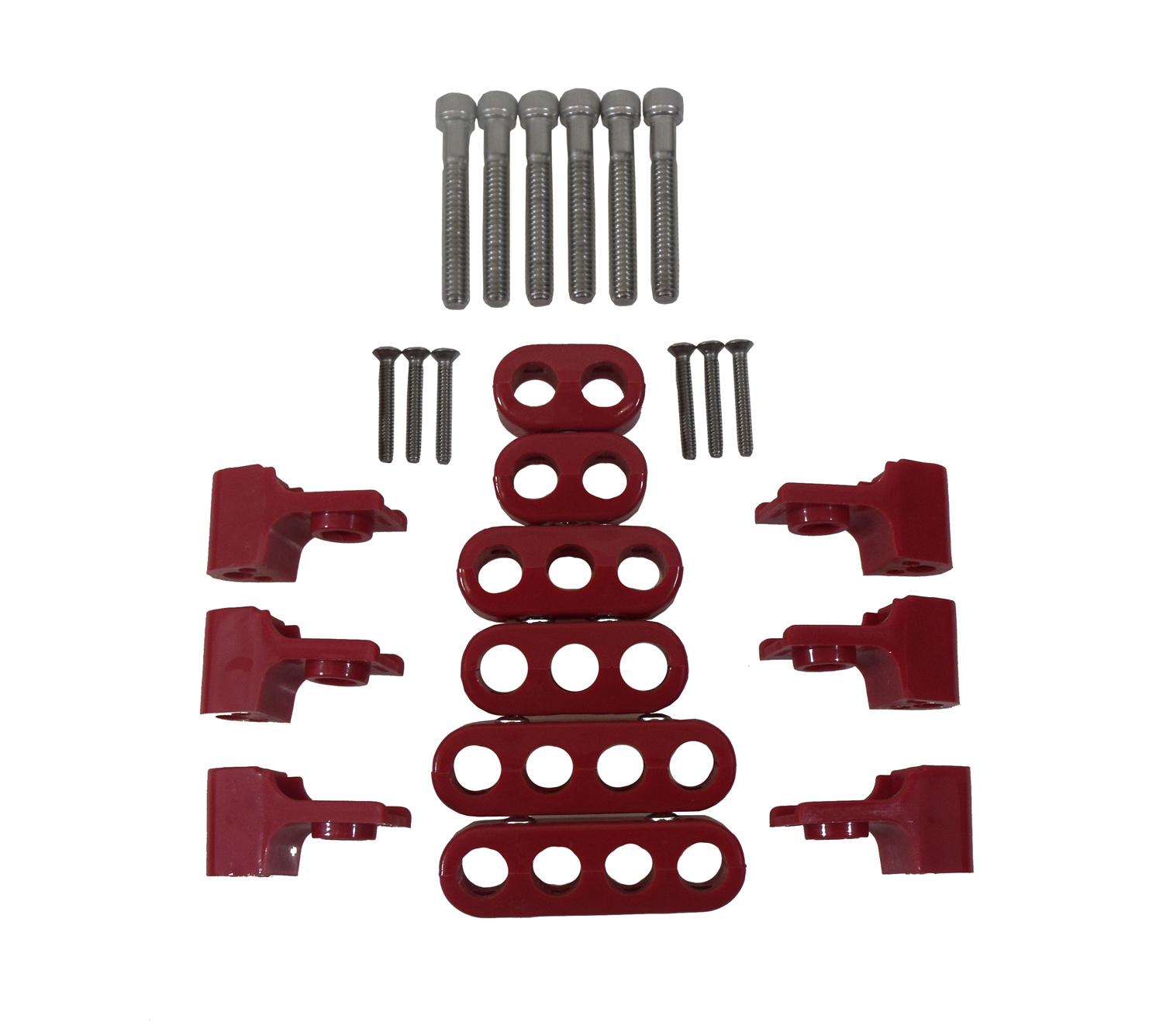 TAYLOR CABLE 10.4 Horizontal Wire Loom Kit red - 42521