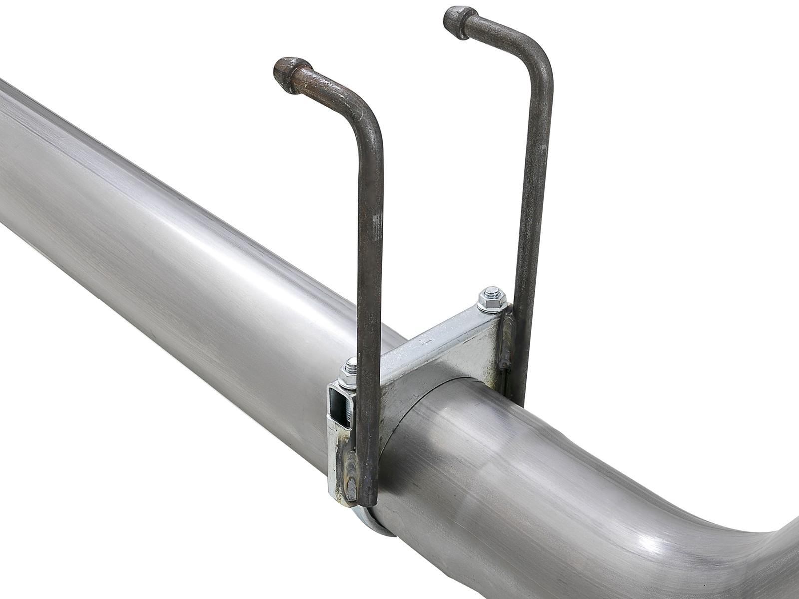 AFE Rebel XD 4 IN 409 Stainless Steel DPF-Back Exhaust w/Dual Black Tips (Ford Diesel Trucks 11-14 V8-6.7L (td)) - 49-43120-B