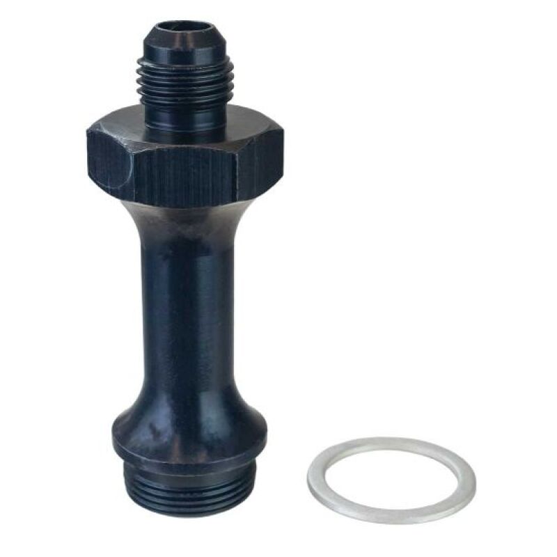 Moroso Carburetor Fuel Inlet Fitting, -6AN x 7/8"-20, 3" Long - 65148