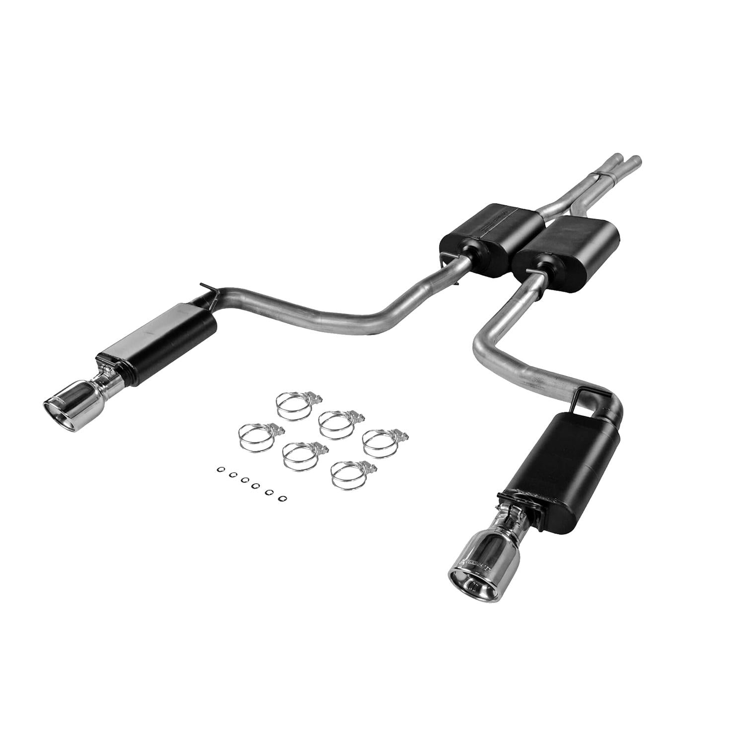 Flowmaster Cat-back System - Dual Rear Exit - Force II - Mild/Moderate Sound
