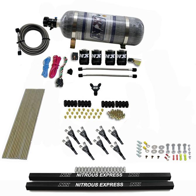 Nitrous Express Pro-Shk/Gas (200,300,400,500,600Hp) W/ Rails And Composite Bottle - 91006-12
