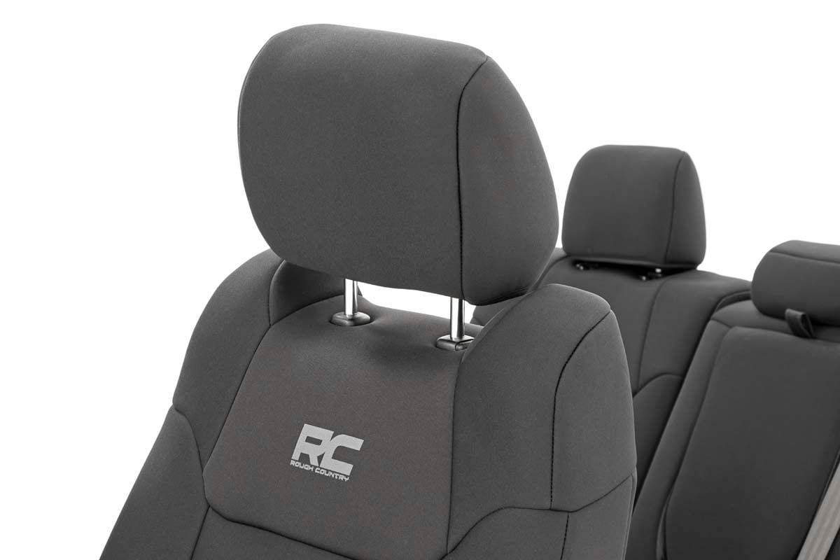 Rough Country Toyota Neoprene Front &amp; Rear Seat Covers (14-20 Tundra, Crew Cab) (2014-2018 Tundra) - 91027A