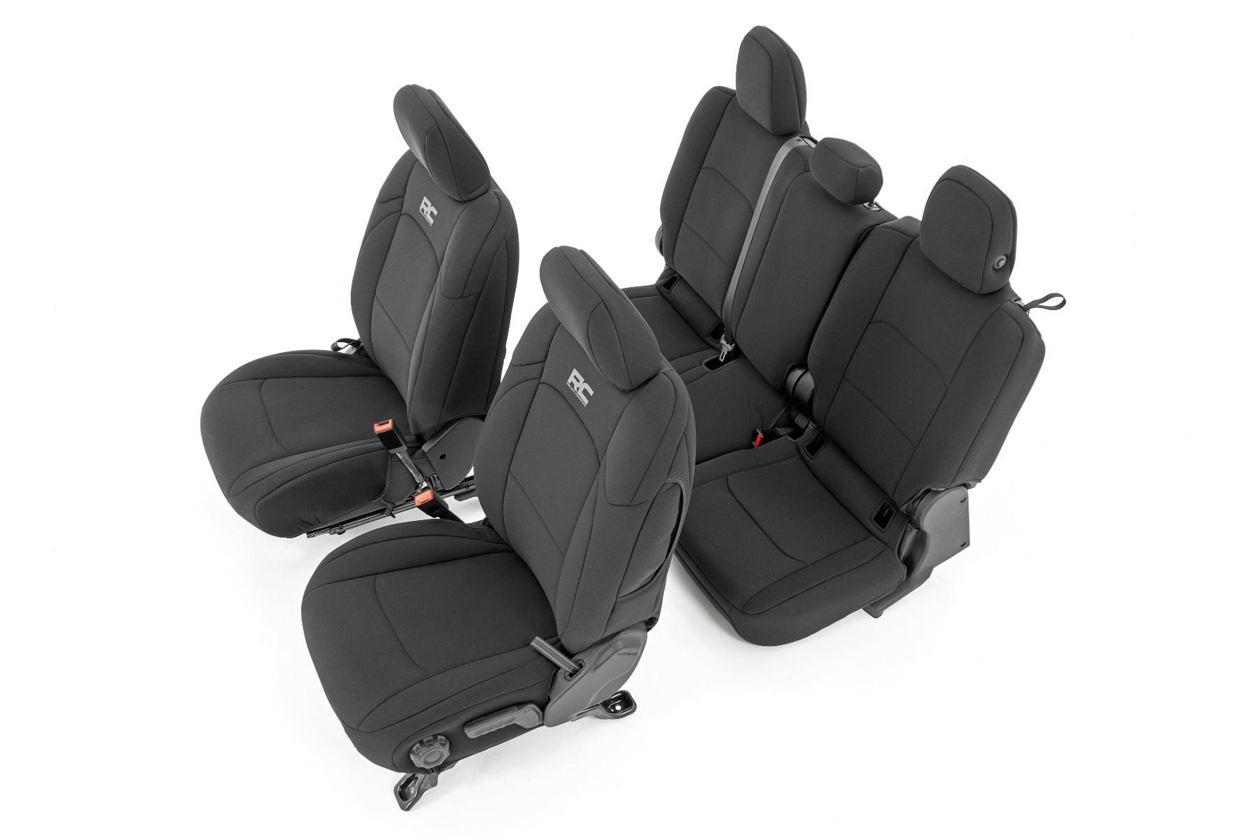 Rough Country Seat Covers Front and Rear w/ Cup Holder 20-21 Jeep Gladiator JT Rough Country - 91038