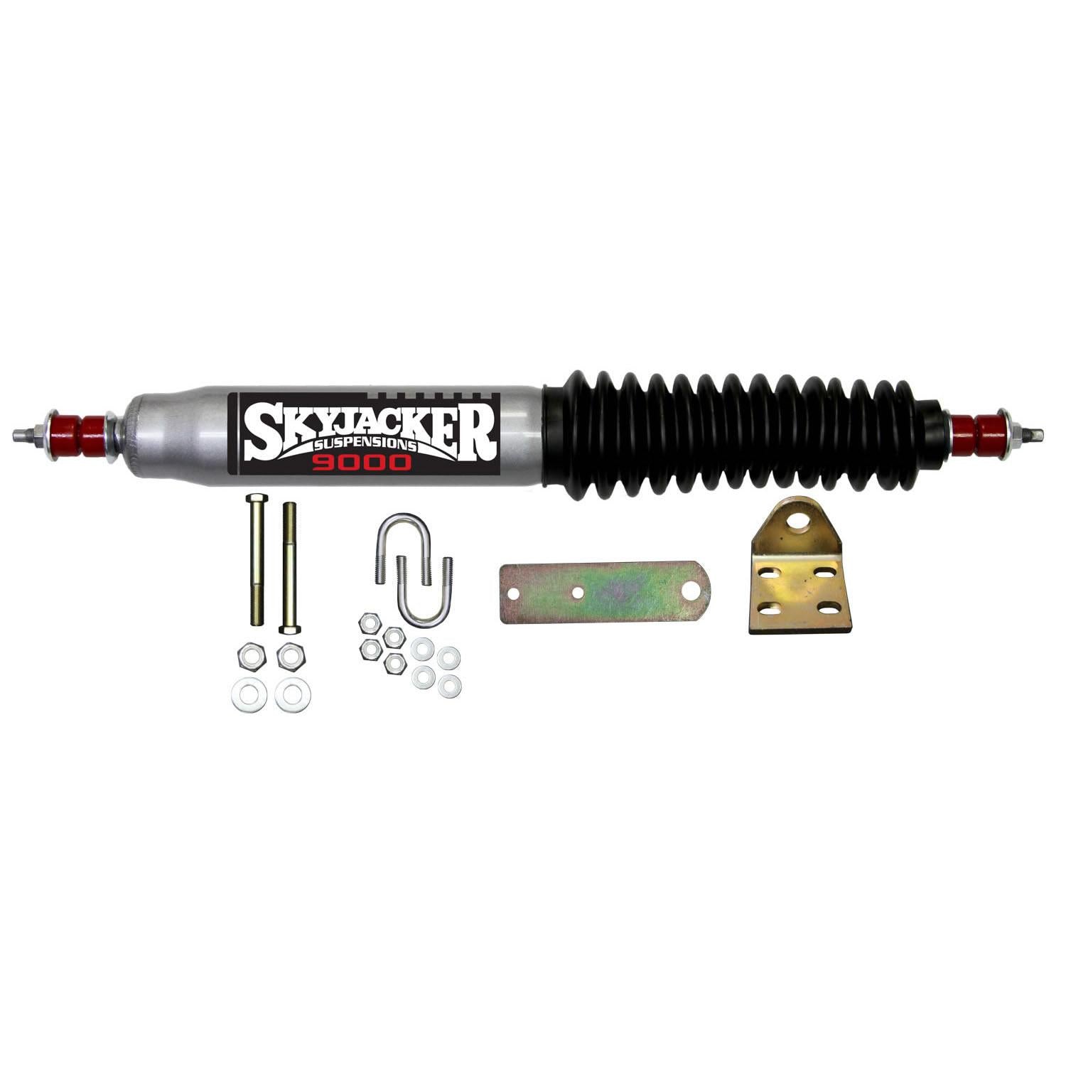 Skyjacker Steering Stabilizer Single Kit Silver w/Black Boot 87-95 Jeep Wrangler - 9109