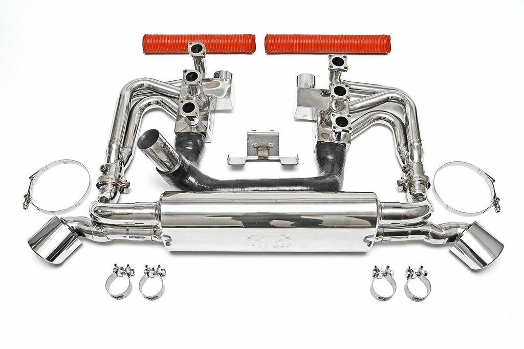 Fabspeed 1974-1989 911 Carrera 3.0/3.2 RSR Header Muffler Kit Without Heat and Competition Muffler Outlets. - FS.POR.911.RSRWOH