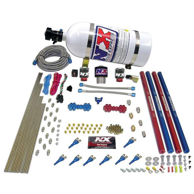 Nitrous Express Pro-Shk/Gas (200,300,400,500,600Hp) W/ Rails And 10Lb Bottle - 91206-10