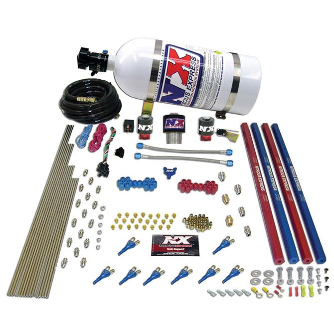 Nitrous Express Pro-Shk/Gas (200,300,400,500,600Hp) W/ Rails And 15Lb Bottle - 91206-15