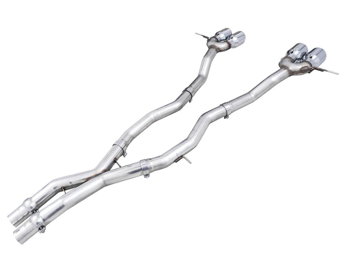 AWE Track Edition Catback Exhaust - Chrome Silver Tips (2021+ BMW G8X M3 / M4) - 3020-43482