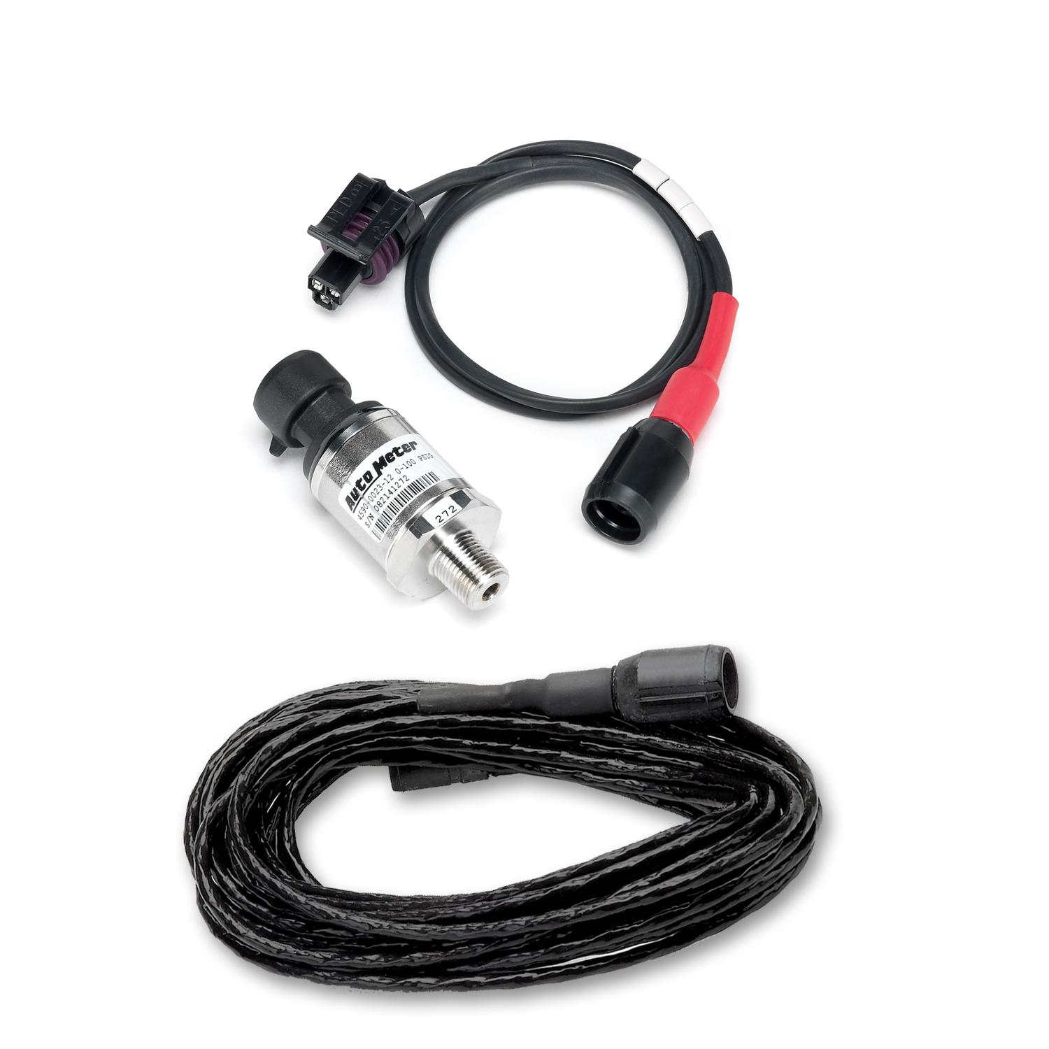 Auto Meter SENSOR KIT, PRESSURE, 100 PSI, 8FT. HARNESS, FOR ULTIMATE DL - 9135
