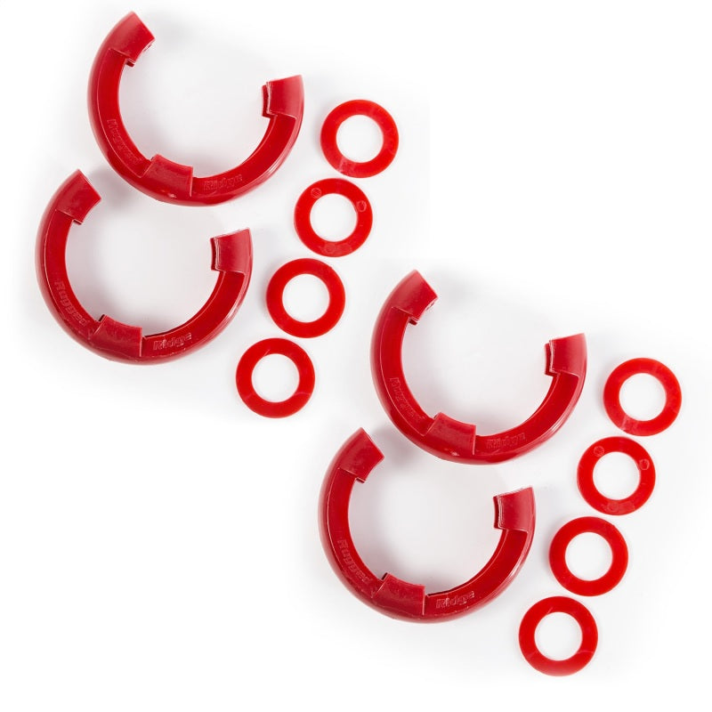 Rugged Ridge D-Ring Isolator Kit Red 2 Pair 3/4 Inch - 11235.61