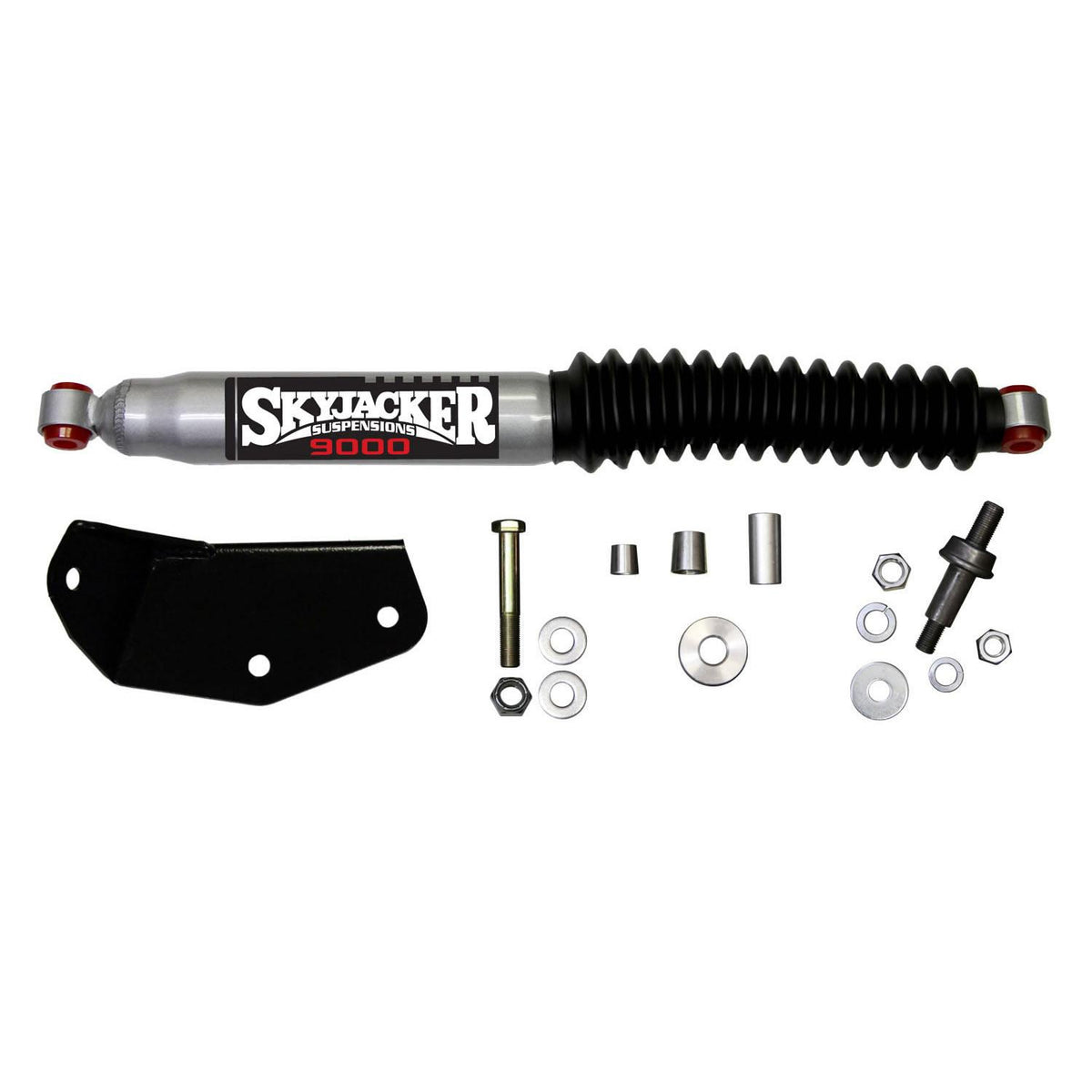 Skyjacker Steering Stabilizer Single Kit For Use w/4 Inch Lift Silver w/Black Boot - 9154