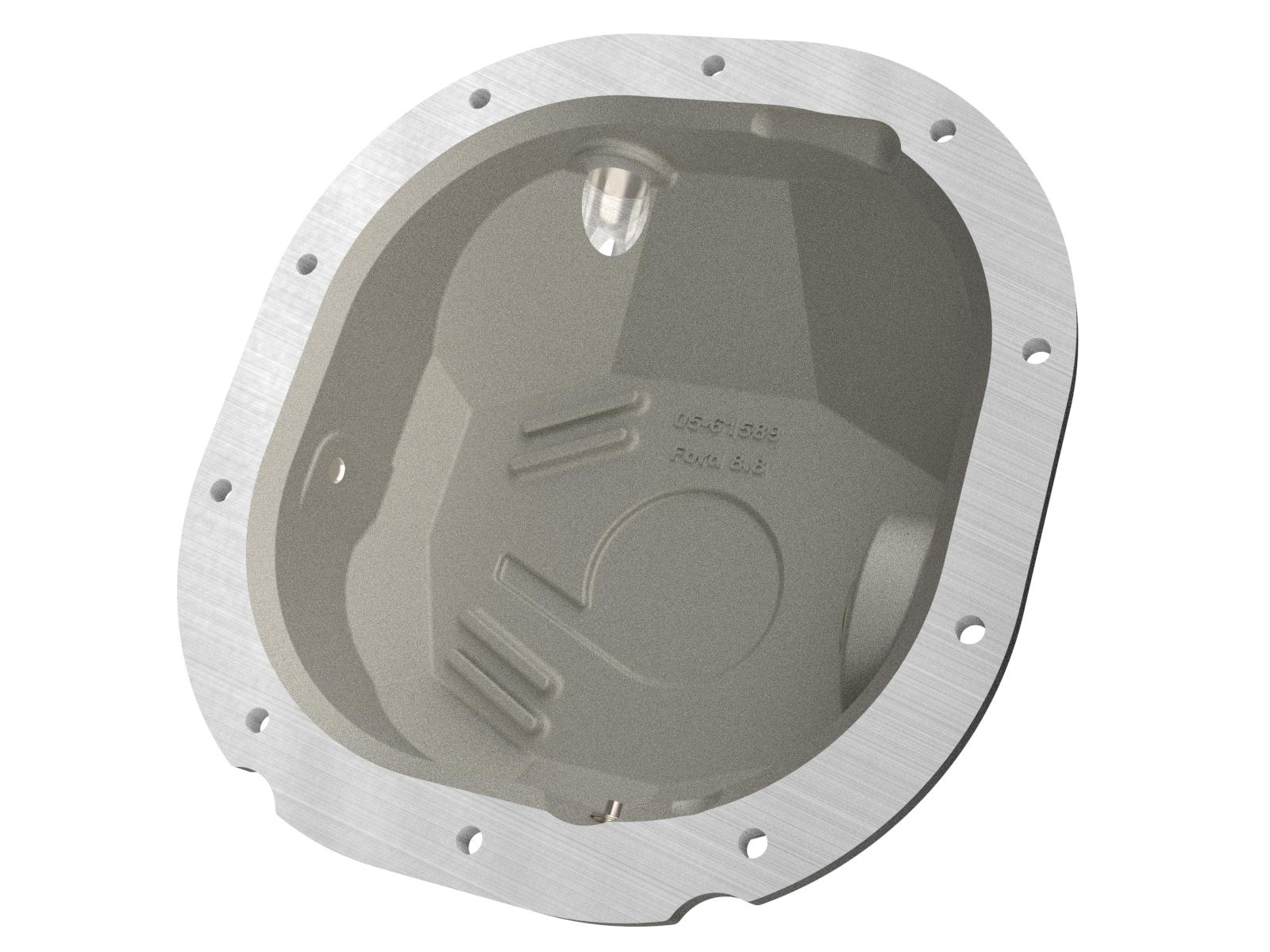 AFE Street Series Rear Differential Cover Raw w/ Machined Fins (1983-2014 Bronco, Explorer, F-150, Mustang, Ranger) - 46-71410A