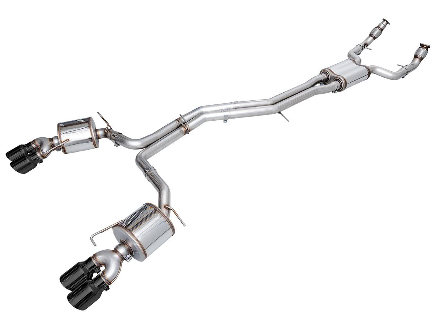 AWE Touring Edition for Audi C8 S6/S7 - Diamond Black Tips - 3015-43107