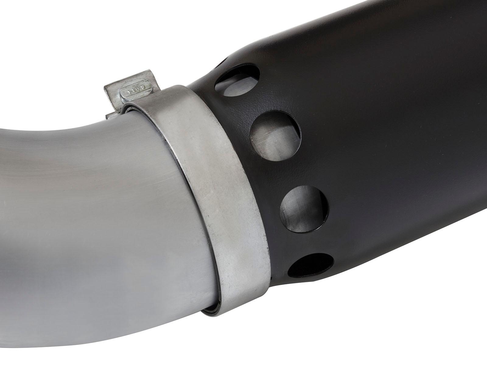 AFE Large Bore-HD 5 IN DPF-Back Stainless Steel Exhaust System w/Black Tip (2016-2019 Titan XD) - 49-46112-B