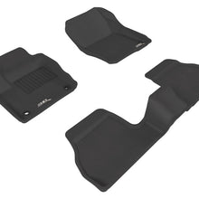 3D MAXpider 2012-2018 Ford Focus Kagu 1st & 2nd Row Floormats - Black