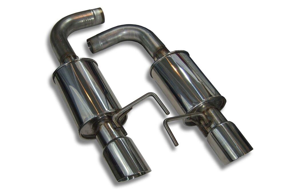 MRT 2.5" Sport Touring Axleback Exhaust System with 4" Black Ops Tips (2015-2026 Mustang 2.3L Ecoboost / 2015-2017 Mustang 3.7L V6) - 91U902B