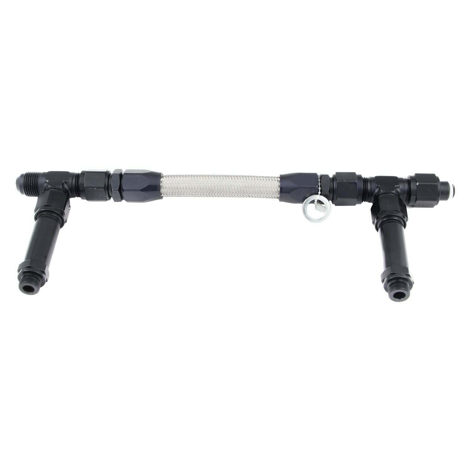 Fragola 9/16-24 Dual Inlet Demon #6 Fuel Line Kit Black - 920006-BL