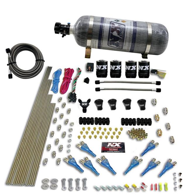 Nitrous Express Pro-Shk/Gas (200,300,400,500,600Hp) 4 Solenoids With Composite Bottle - 92006-12