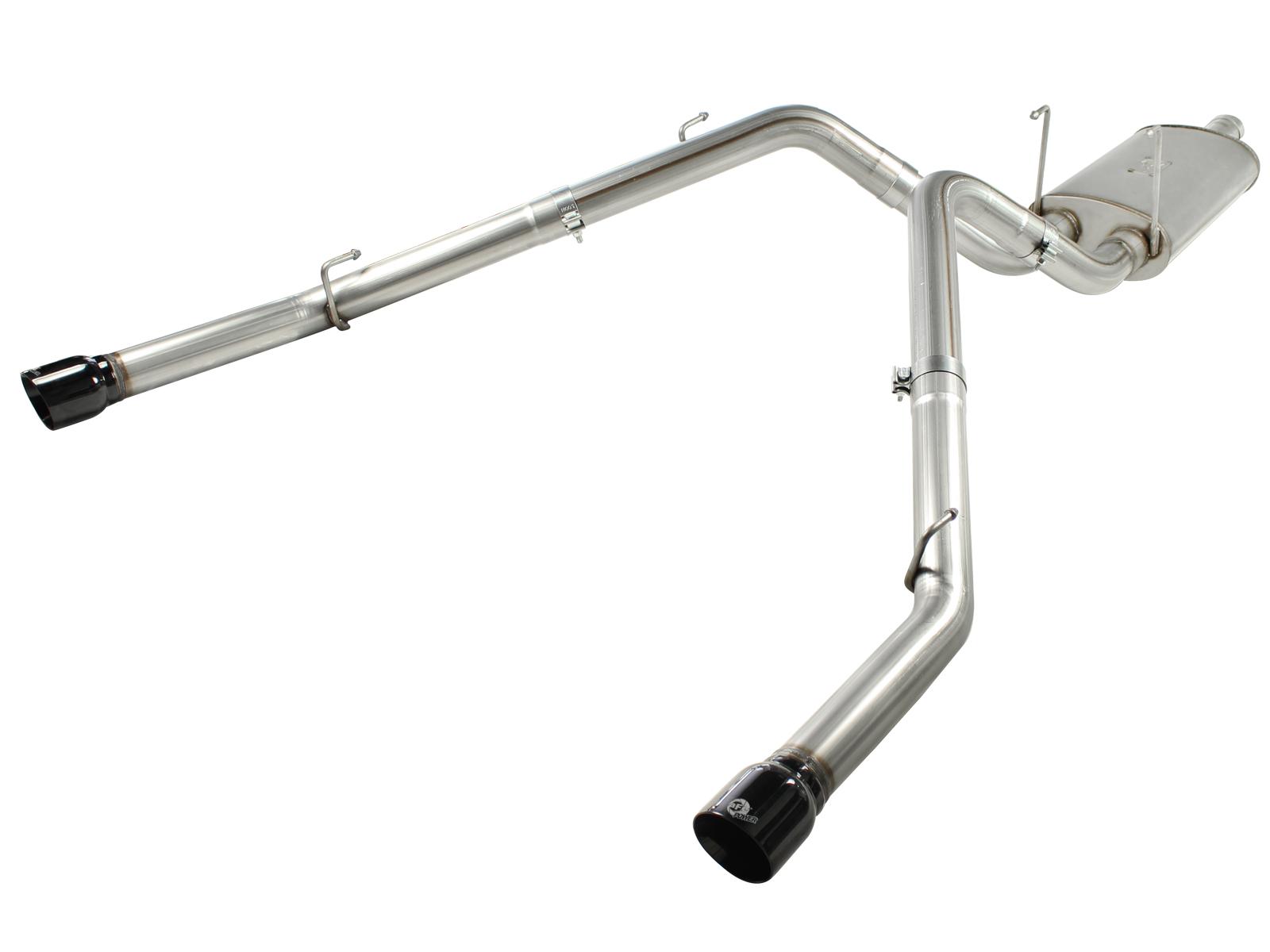 AFE Mach Force-Xp 3 IN Cat-Back Exhaust System with Dual Rear Exit Gloss Black Tip (2009-2019 1500, 1500 Classic, Ram 1500) - 49-42013-B