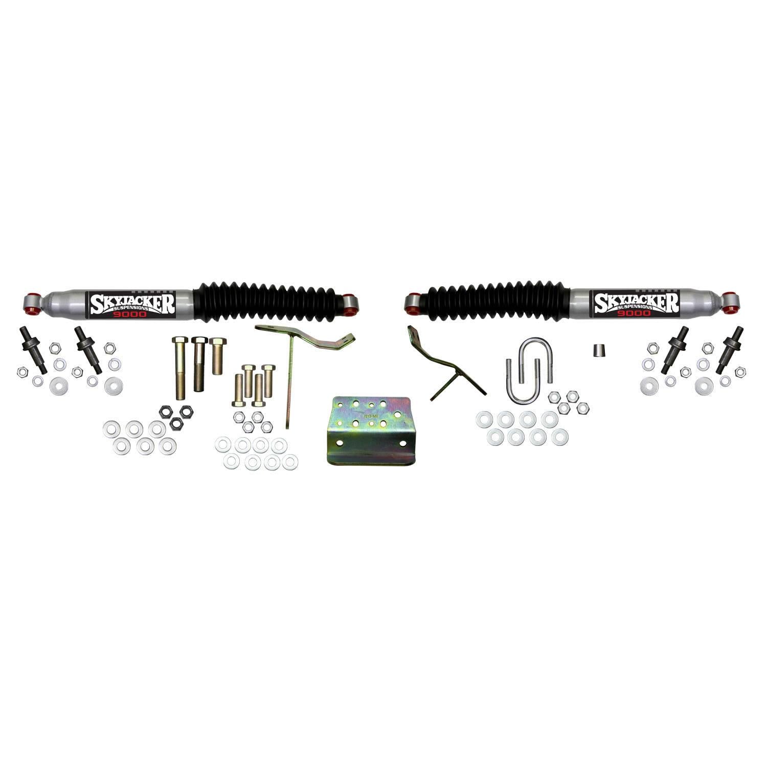 Skyjacker Steering Stabilizer Dual Kit Silver w/Black Boots 03-08 Dodge Ram 2500/3500 - 9213