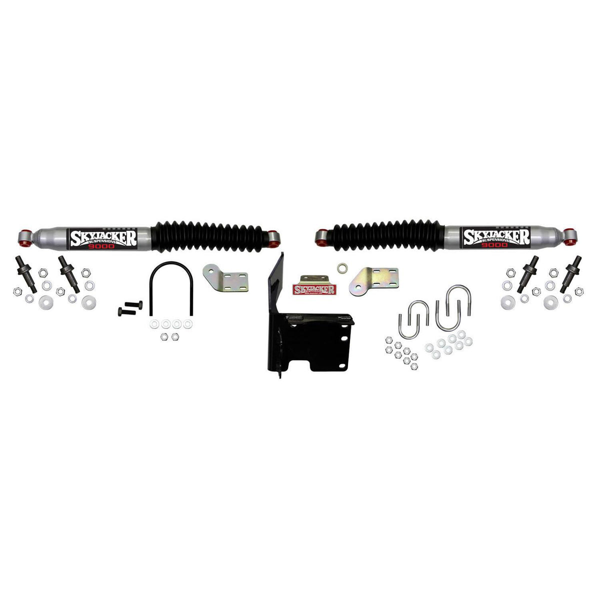 Skyjacker Steering Stabilizer Dual Kit Silver w/Black Kit - 9214