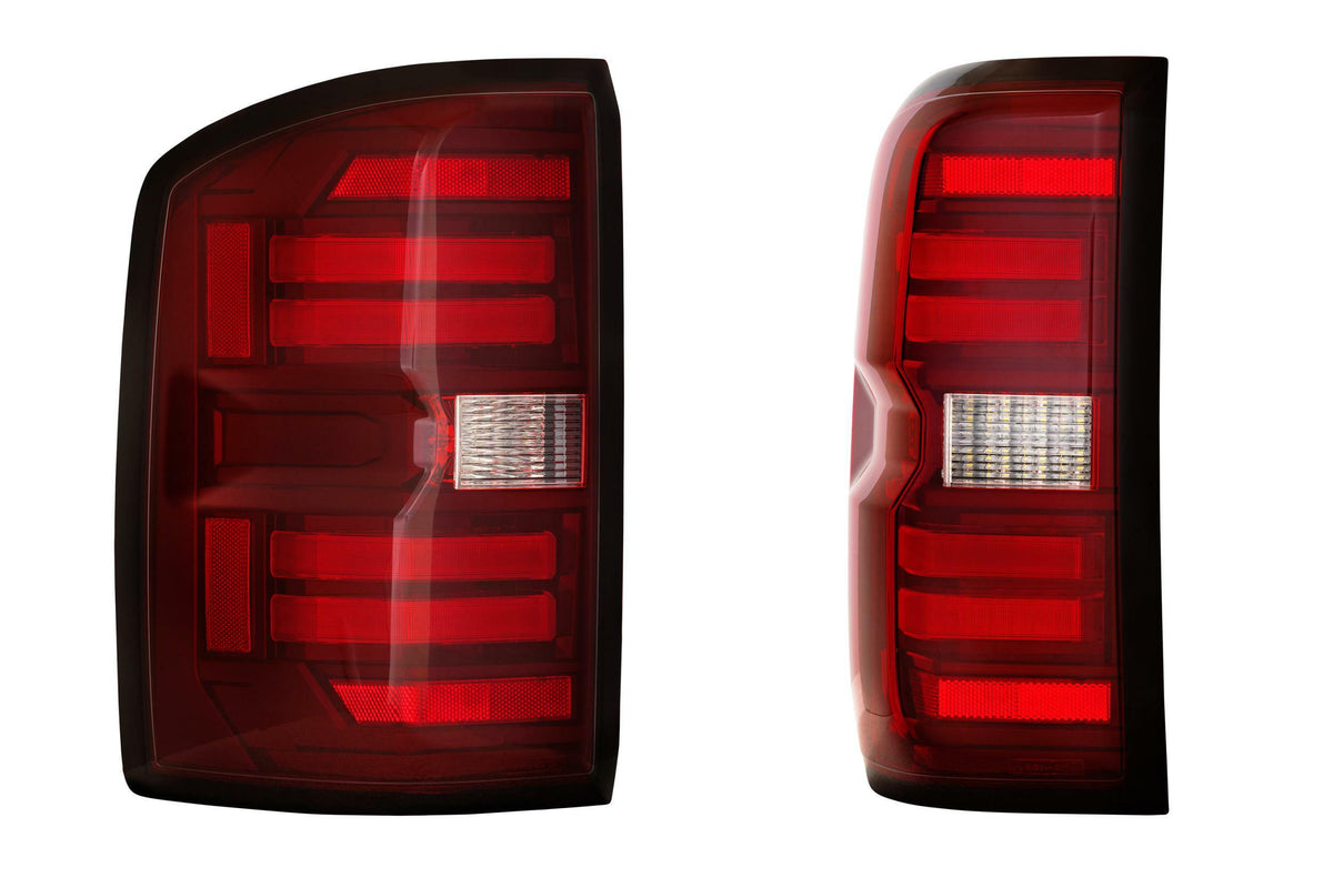 Morimoto XB LED Tail Lights: GMC Sierra (14-18 / Red Lens / Set) - LF730