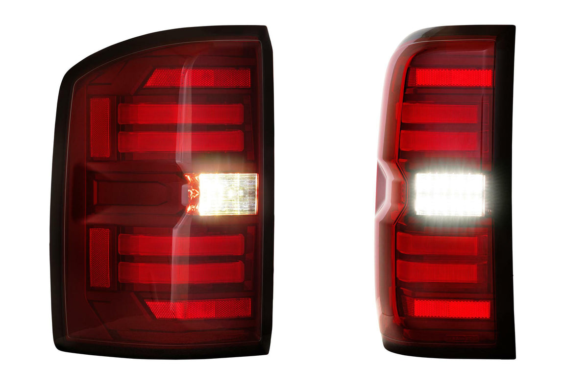 Morimoto XB LED Tail Lights: GMC Sierra (14-18 / Red Lens / Set) - LF730