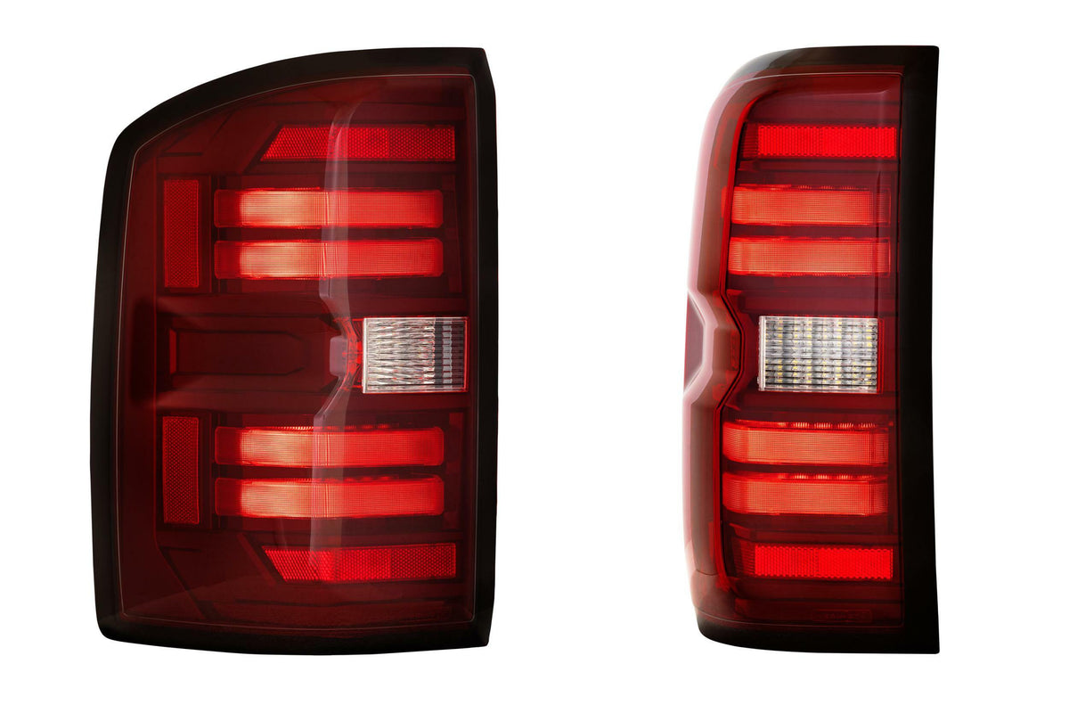 Morimoto XB LED Tail Lights: GMC Sierra (14-18 / Red Lens / Set) - LF730