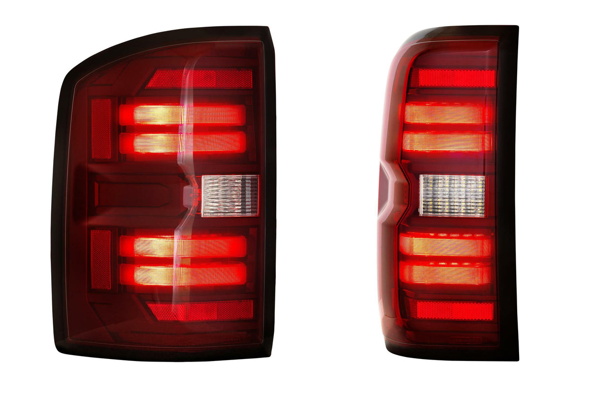 Morimoto XB LED Tail Lights: GMC Sierra (14-18 / Red Lens / Set) - LF730