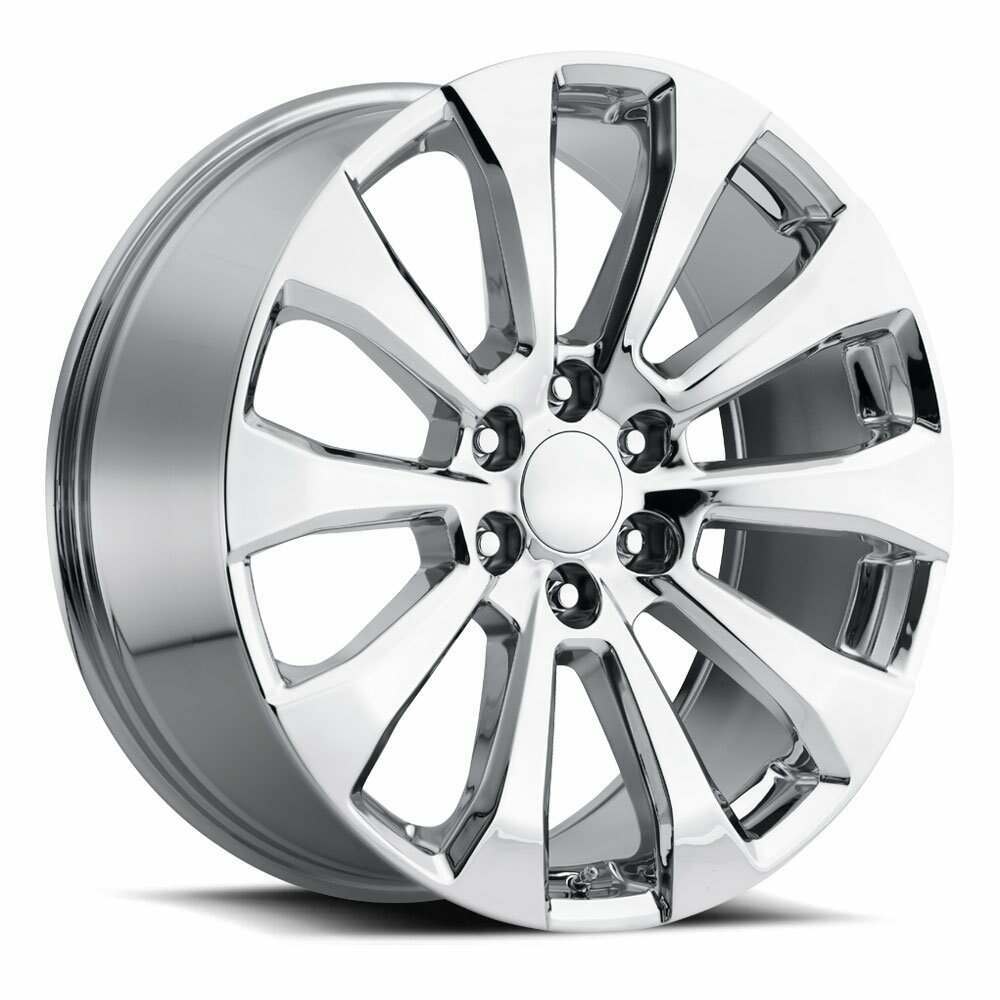 Factory Reproductions Silverado Split Wheels 22X9 6X5.5 +28 HB 78.1 2019 Silverado Split 5Spk Chr With Cap FR Series 92 Factory Reproductions - 92290286501