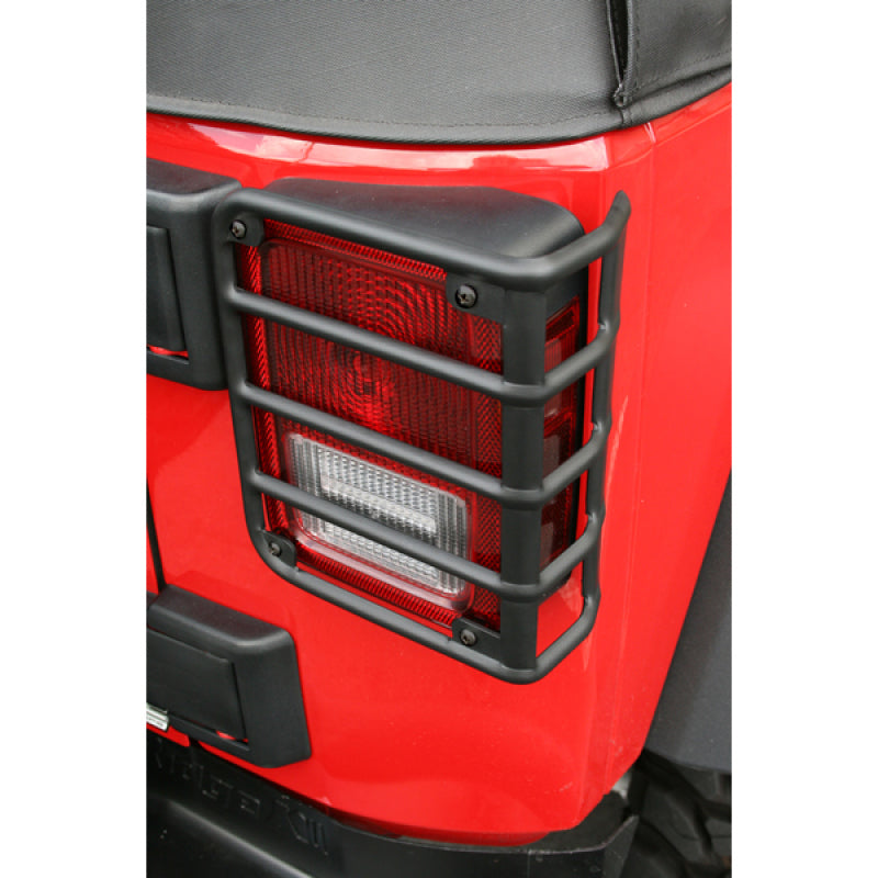 Rugged Ridge Euro Guard Kit Tail Light Black; 07-18 Jeep Wrangler Jk - 11226.02