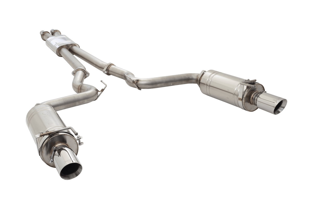 XForce Twin 3" Stainless Steel Cat-Back Exhaust System (2015-2017 Mustang GT) - ES-FM15-CBS