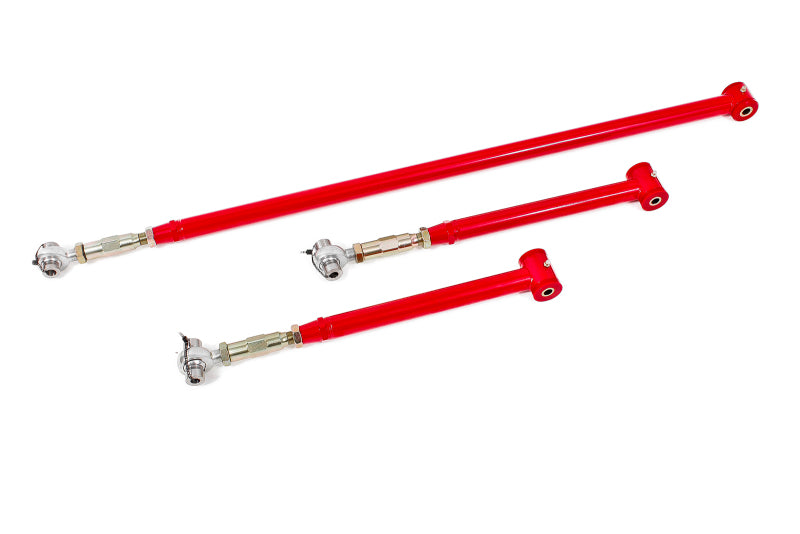 BMR Fabrication Rear suspension kit, on-car adj, poly/rod end TCA004, PHR010 Red (1982-2002 3rd Gen F-Body) - RSK036R