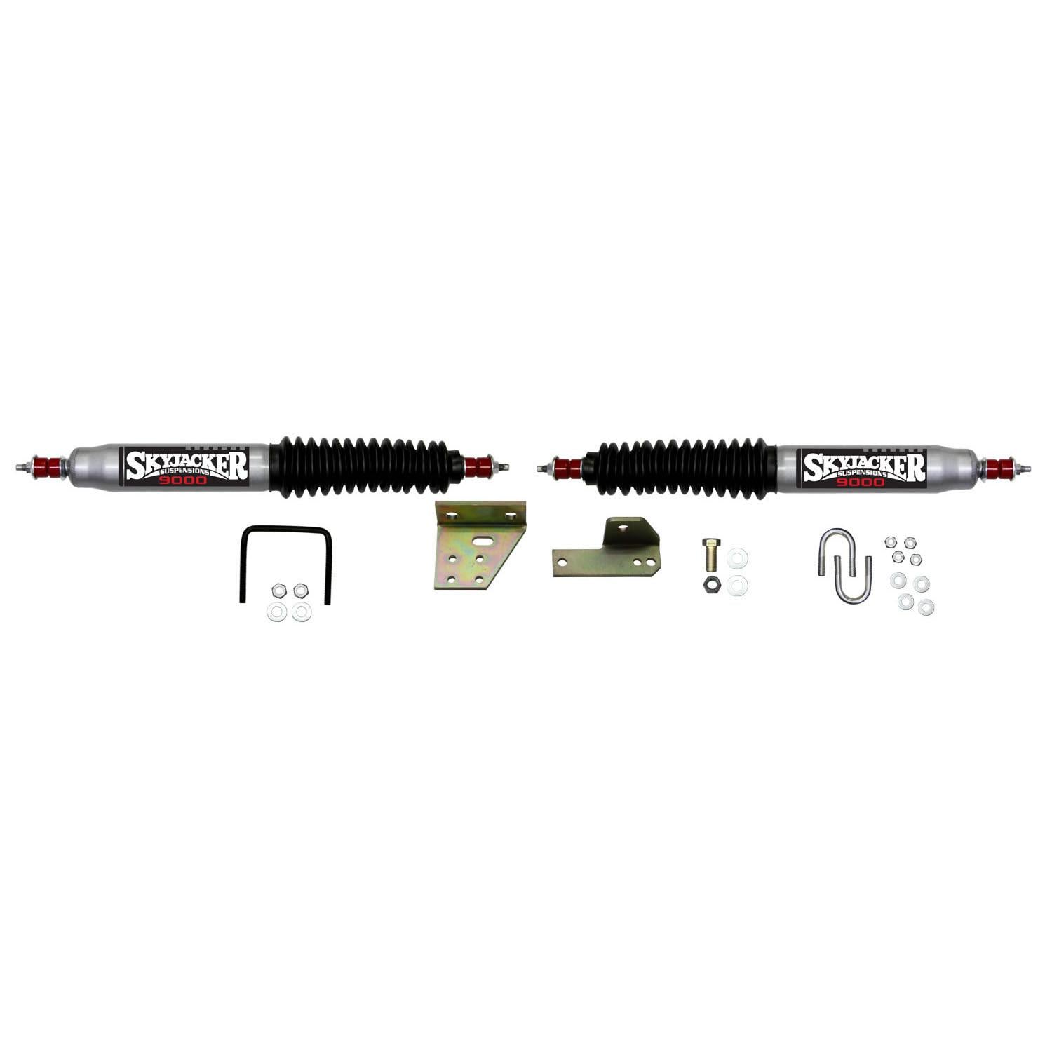 Skyjacker Steering Stabilizer Dual Kit Silver w/Black Boots 79-83 Toyota Pickup - 9275