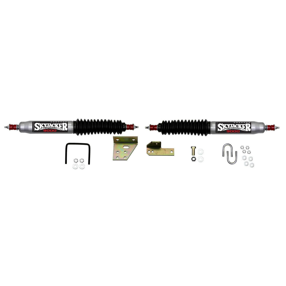 Skyjacker Steering Stabilizer Dual Kit Silver w/Black Boots 84-85 Toyota 4Runner 84-85 Toyota Pickup - 9276