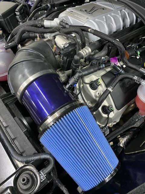WD152 High Flow Intake System - Satin Black Intake Tube (2020+ 5.2L Shelby GT500)