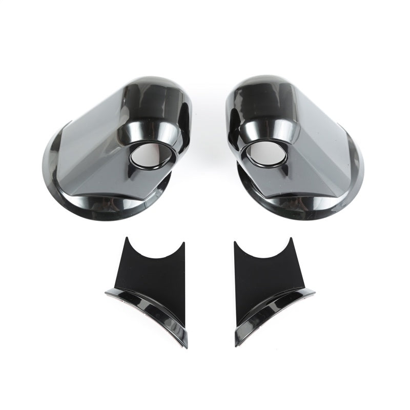 Rugged Ridge Door Mirror Arm Covers Black Paintable; 07-18 Jeep Wrangler Jk/Jku - 13311.05