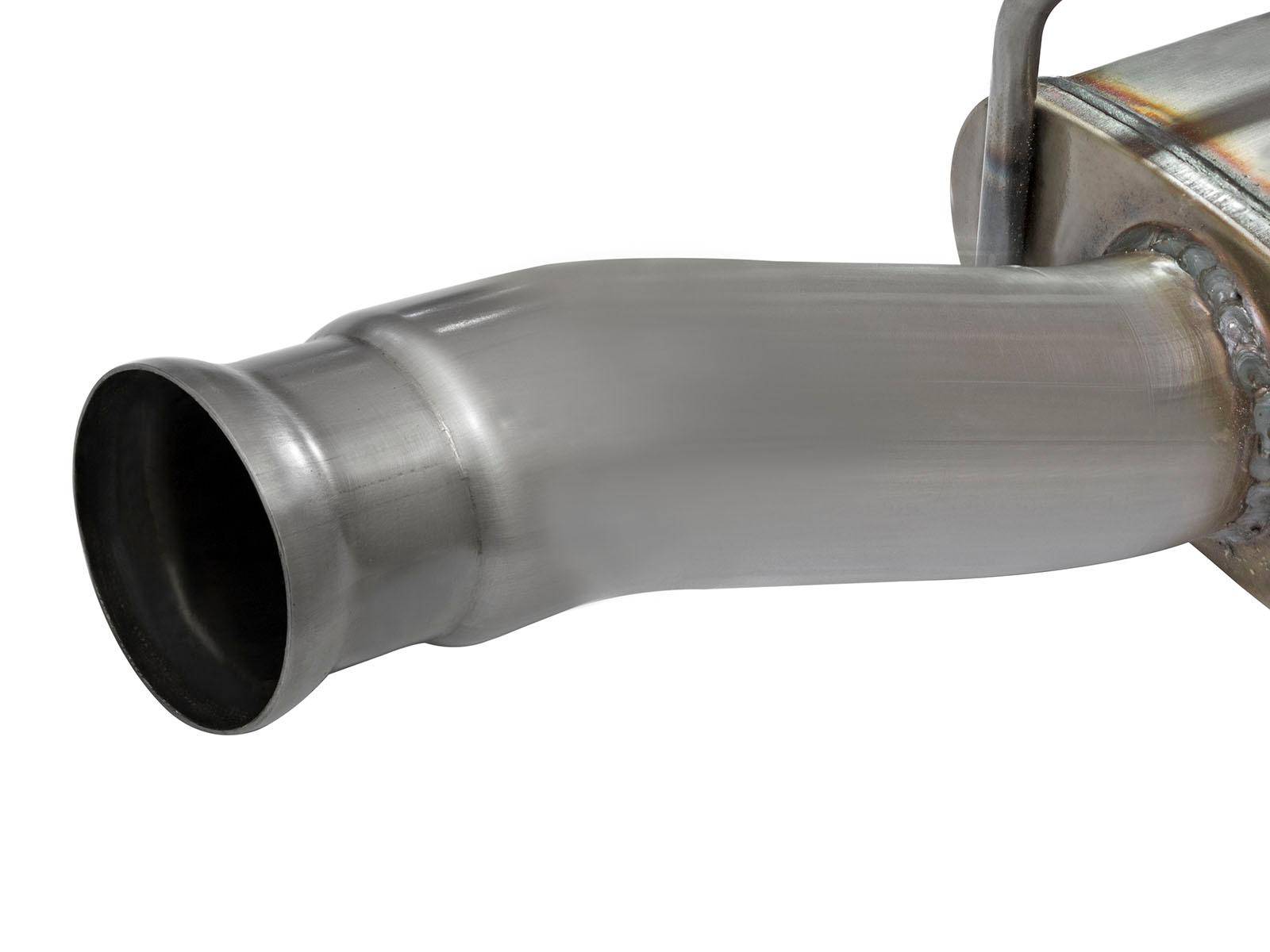AFE Rebel Series 3 IN to 2-1/2 IN 409 Stainless Steel Cat-Back Exhaust w/Black Tip - 49-44070-B