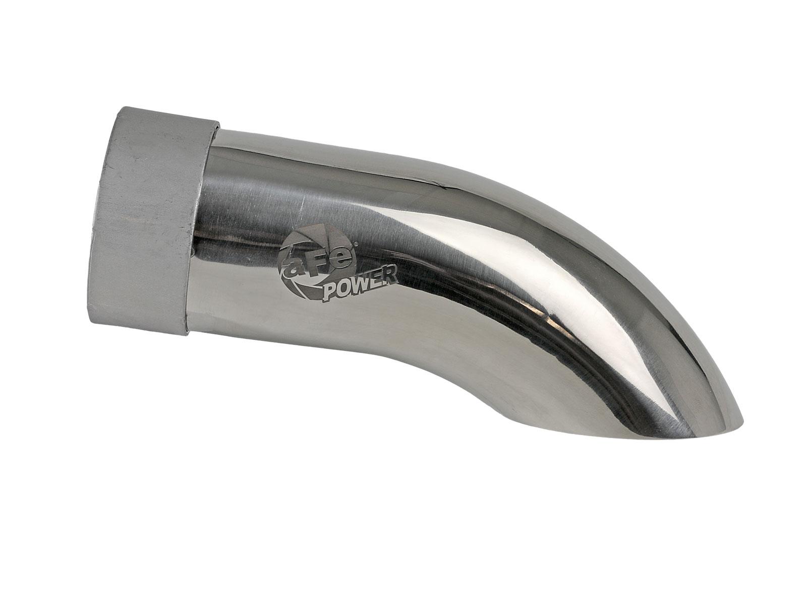 AFE MACH Force-Xp 304 Stainless Steel Clamp-on Exhaust Tip Polished (2-1/2 IN Inlet x 2-1/2 IN Outlet X 9 IN L) - 49T25254-P09